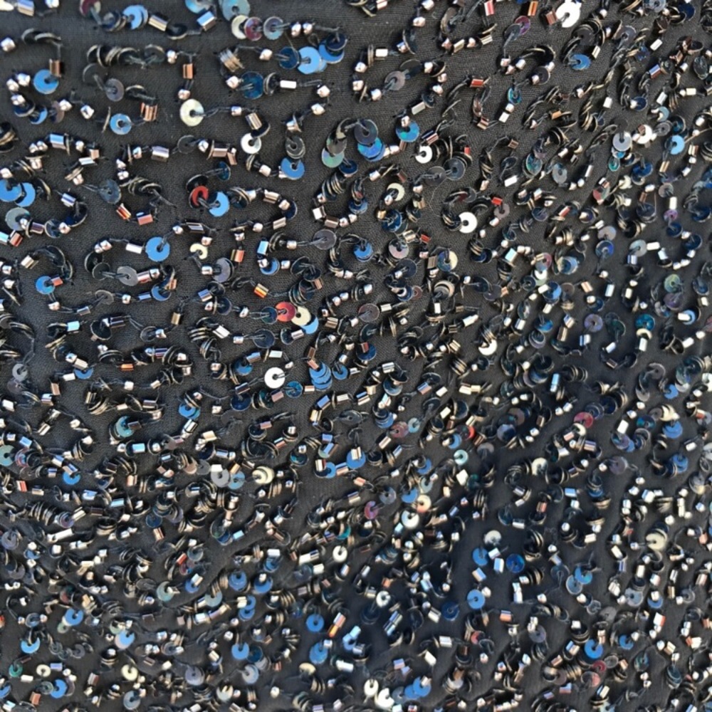 HAUTE HIPPIE Navy Basic Junk Beaded Mini Skirt - Picture 8 of 8